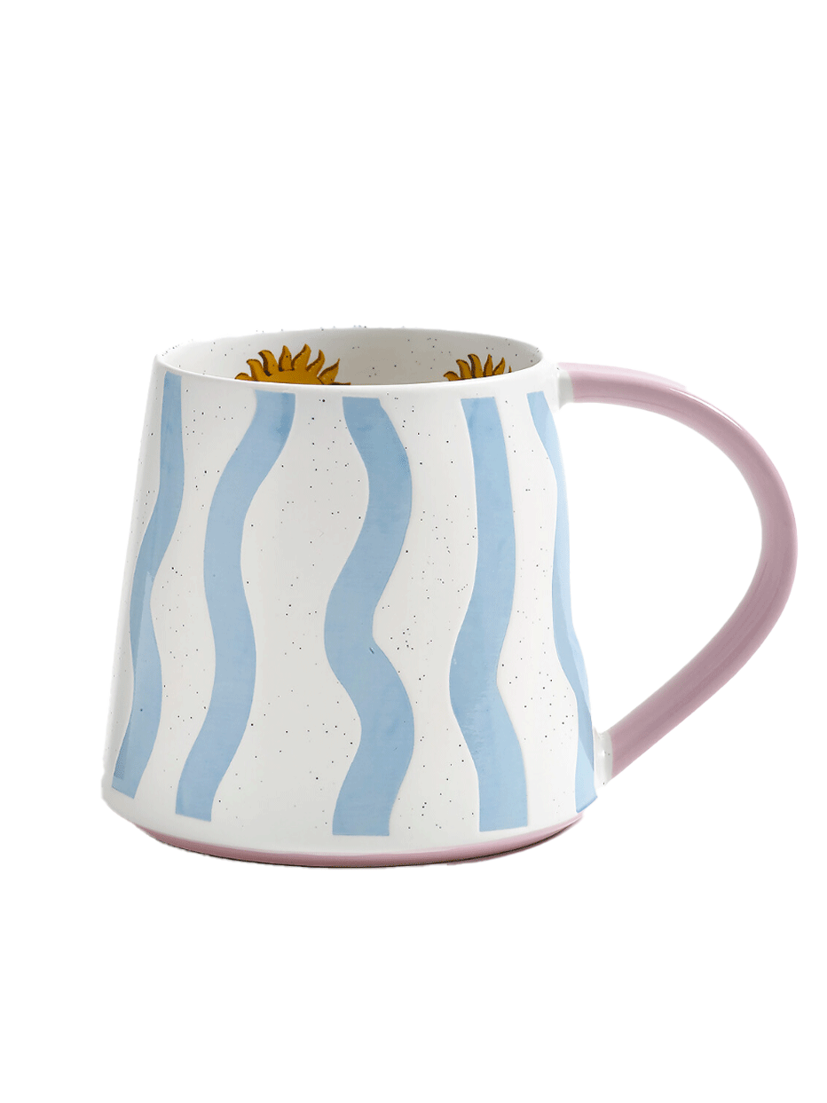 Eleanor Bowmer Electric Coast Wave Mug Blue