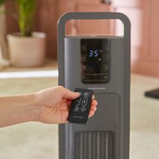 HeatFlux Ultra Thin 2kw Ceramic Tower Fan Heater with Remote Control