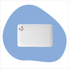 The best memory foam pillow Ideal Home has tested on a blue background