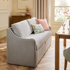 Next Chenille Stripe Slate Blue Aldridge Storage Dining Bench